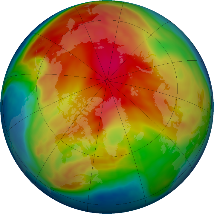 Arctic ozone map for 09 February 2006